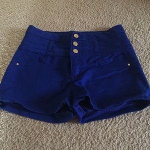 ROYAL BLUE HIGH WAISTED SHORTS ✨NWOT✨